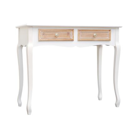 CONSOLE WOODEN WHITE - NATURAL 90x40x78cm