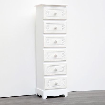 CABINET WOODEN WHITE 29x23x95cm
