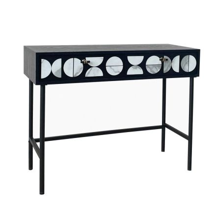 CONSOLE WOODEN BLACK - WHITE 100x40x77cm