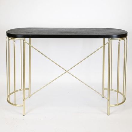 CONSOLE METAL - MDF GOLD - BLACK 120x40x80cm