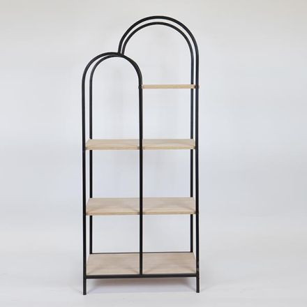 SHELVING UNITMETAL BLACK 61x33.50x145cm