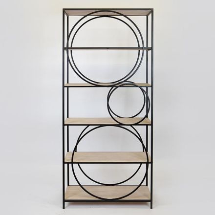 SHELVING UNIT METAL BLACK 80x33x180cm