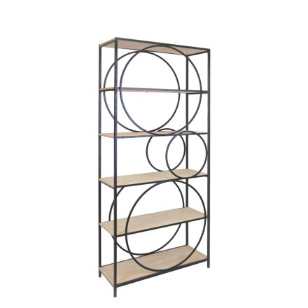 SHELVING UNIT METAL BLACK 80x33x180cm