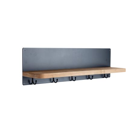 ΡΑΦΙ ΤΟΙΧΟΥ ΜΕΤΑΛΛΙΚΟ ΜΑΥΡΟ 60x11x15cm