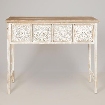 ΚΟΝΣΟΛΑ ΞΥΛΙΝΗ ΜΠΕΖ - ΦΥΣΙΚΟ 103.5x32x81cm
