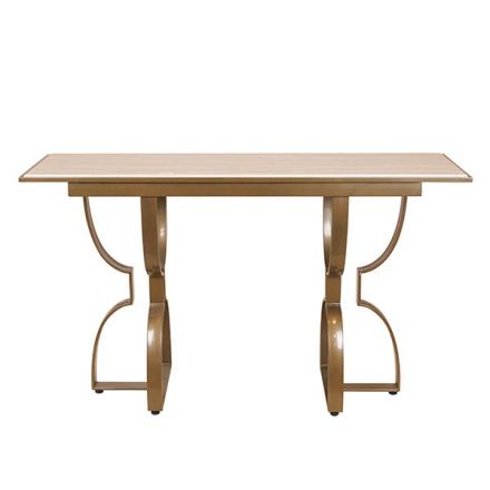 ΚΟΝΣΟΛΑ ΜΕΤΑΛΛΙΚΗ ΧΡΥΣΗ- ΛΕΥΚΗ 140x40x80cm
