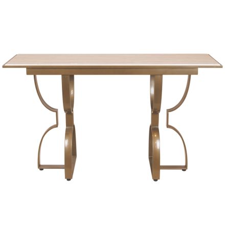 CONSOLE METAL GOLD - WHITE 140x40x80cm