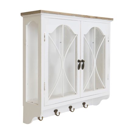 WALL CABINET WOODEN WHITE 59.5x17.5x60cm