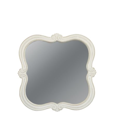 MIRROR WOODEN WHITE  51x2.5x51cm