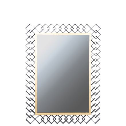 MIRROR METAL BLACK 56x3x78.5cm