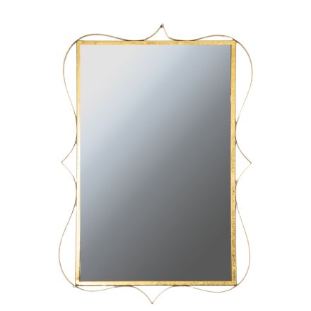 MIRROR METAL GOLD 55x1.5x80cm