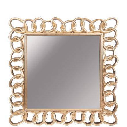 MIRROR POLYRESIN GOLD 95x95cm