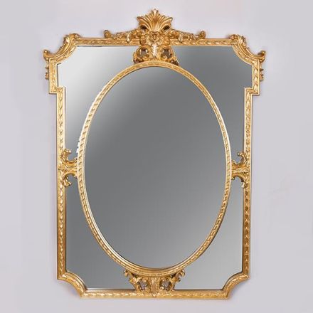 MIRROR POLYRESIΝ GOLD 100x132cm