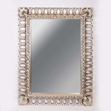 MIRROR PU ANTIQUE SILVER 90x6.5x120cm