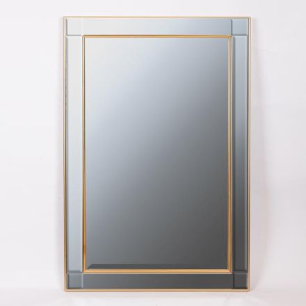 MIRROR PU GOLD  66x6x122cm