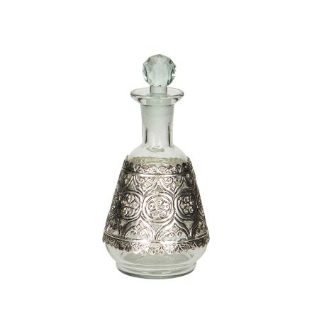 ΚΑΡΑΦΑ ΓΥΑΛΙΝΗ - ΜΕΤΑΛΛΙΚΗ ΑΣΗΜΙ 13x24cm