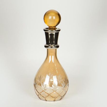 ΚΑΡΑΦΑ ΓΥΑΛΙΝΗ - ΜΕΤΑΛΛΙΚΗ ΜΕΛΙ 11x22cm