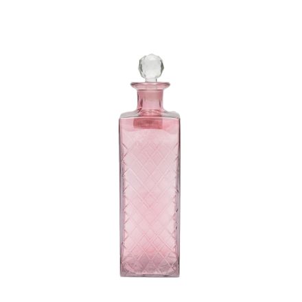 GLASS BOTTLE MAGENTA 8x31cm