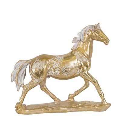 HORSE GOLD - GREY 27.5x7x25cm