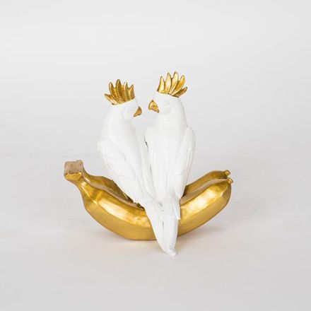 ΠΑΠΑΓΑΛΟΣ ΛΕΥΚΟΣ - ΧΡΥΣΟΣ 13x10x12.5cm