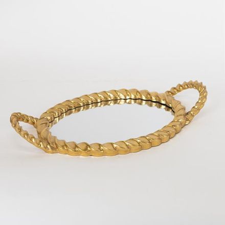 ΔΙΣΚΟΣ ΠΟΛΥΡΕΖΙΝ ΜΕ ΚΑΘΡΕΦΤΗ ΧΡΥΣΟΣ 45.5x4.8x24cm