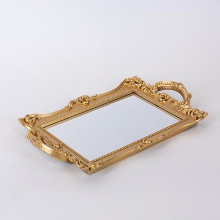 ΔΙΣΚΟΣ ΜΕ ΚΑΘΡΕΦΤΗ ΠΛΑΣΤΙΚΟΣ ΧΡΥΣΟΣ 33.5x19x2cm