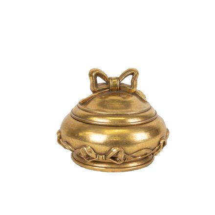 JEWEL BOX POLYRESIN GOLD 14x14x11.2cm