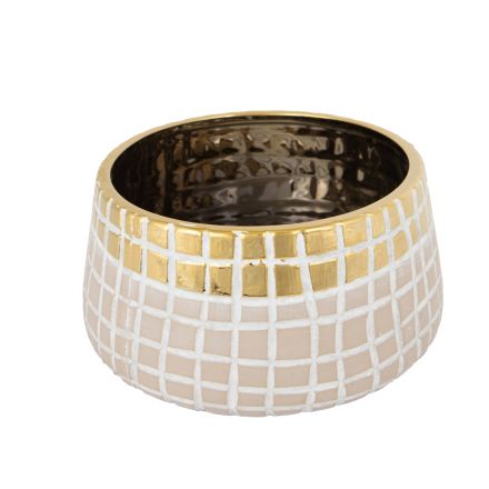 POT GOLD - BEIGE 23x23x11cm