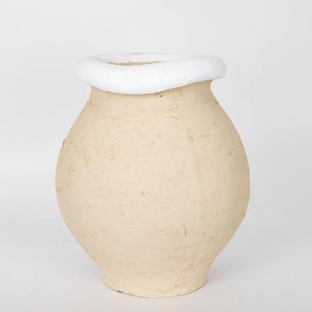 ΠΥΘΑΡΙ ΜΠΕΖ - ΛΕΥΚΟ 28x28x33.5 cm