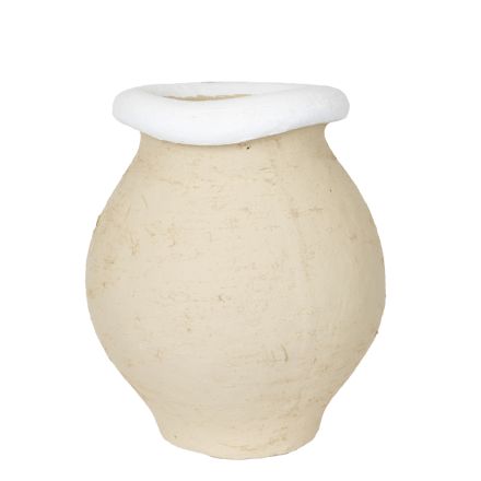 POT BEIGE - WHITE 28x28x33.5 cm