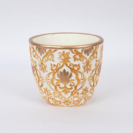 ΚΑΣΠΩ ΤΣΙΜΕΝΤΕΝΙΟ ΚΡΕΜ - ΧΡΥΣΟ 20.5x20.5x18cm