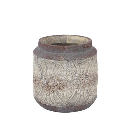 POT CEMENT GREY - BEIGE 18x18x19cm