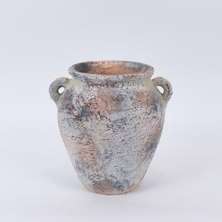 ΠΥΘΑΡΙ ΤΣΙΜΕΝΤΕΝΙΟ ΓΚΡΙ - ΚΑΦΕ 24.5x21x24.5cm