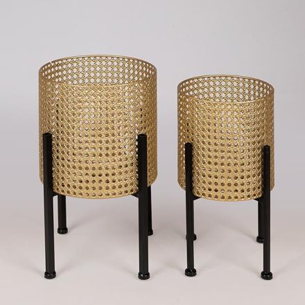 S/2 ΚΑΣΠΩ ΜΕΤΑΛΛΙΚΟ ΜΑΥΡΟ - ΧΡΥΣΟ 23x37cm / 18.5x33cm