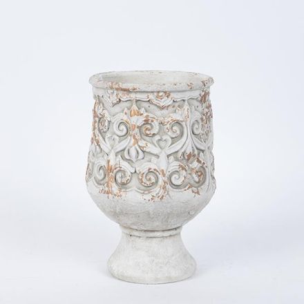 ΒΑΖΟ ΤΣΙΜΕΝΤΕΝΙΟ ΛΕΥΚΟ 16.5x16.5x25cm