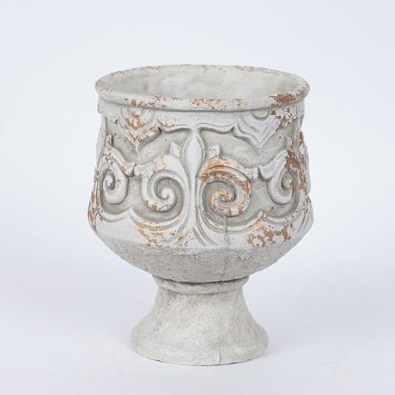 ΒΑΖΟ ΤΣΙΜΕΝΤΕΝΙΟ ΛΕΥΚΟ 17.5x17.5x21cm