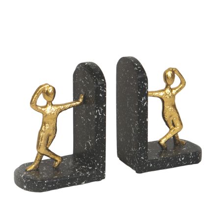 S/2 BOOKEND POLYRESIN 21.7x6.5x14.7cm