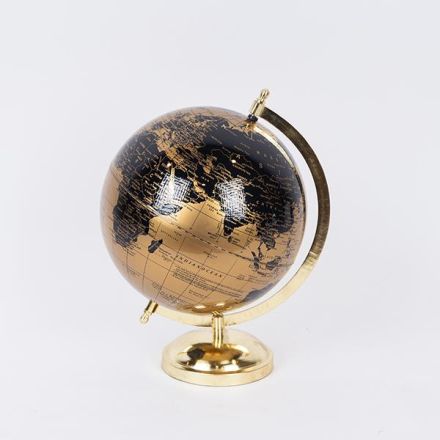 METAL GLOBE GOLD - BLACK 20x22x32cm