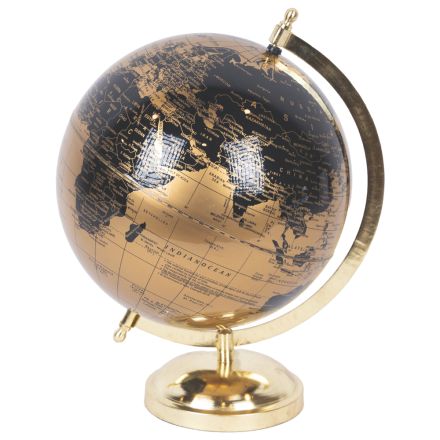 METAL GLOBE GOLD - BLACK 20x22x32cm