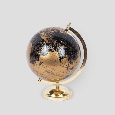 METAL GLOBE GOLD - BLACK 22x22x29cm