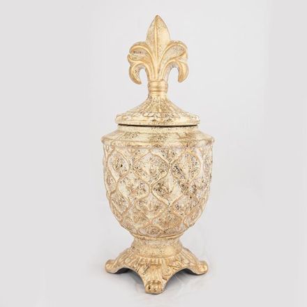 ΒΑΖΟ ΜΕ ΚΑΠΑΚΙ ΚΕΡΑΜΙΚΟ ΧΡΥΣΟ 16.8x16.8x38.5cm