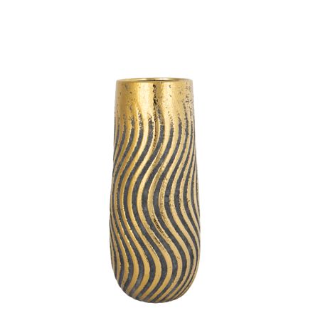 ΒΑΖΟ ΚΕΡΑΜΙΚΟ ΚΑΦΕ - ΧΡΥΣΟ 14.5x4.5x35cm