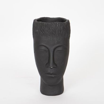 ΒΑΖΟ ΤΣΙΜΕΝΤΕΝΙΟ  ΜΑΥΡΟ 14x12.5x25cm
