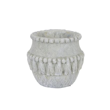 VASE CEMENT GREY 16.5x16.5x14cm