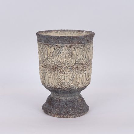 ΒΑΖΟ ΤΣΙΜΕΝΤΕΝΙΟ ΓΚΡΙ - ΜΠΕΖ 19x19x26cm