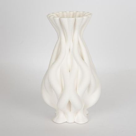 ΒΑΖΟ ΠΟΡΣΕΛΑΝΙΝΟ 3D ΛΕΥΚΟ 15x15x27cm