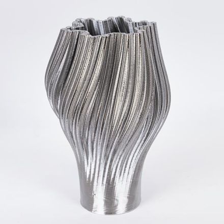 ΒΑΖΟ ΠΟΡΣΕΛΑΝΙΝΟ 3D ΑΣΗΜΙ 19.5x19.5x30cm