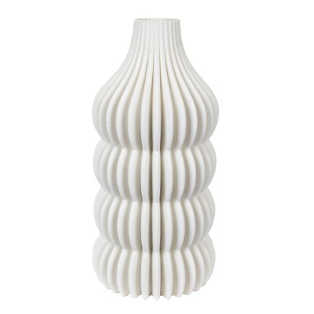 VASE PORCELAIN 3D WHITE 17.5x17.5x35.5cm