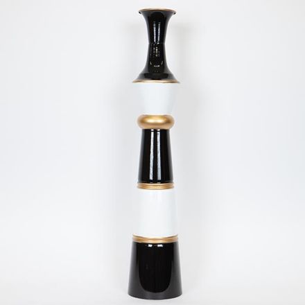 ΒΑΖΟ ΕΠΙΔΑΠΕΔΙΟ ΜΕΤΑΛΛΙΚΟ  ΧΡΥΣΟ - ΜΑΥΡΟ - ΑΣΠΡΟ 17x17x86.5cm