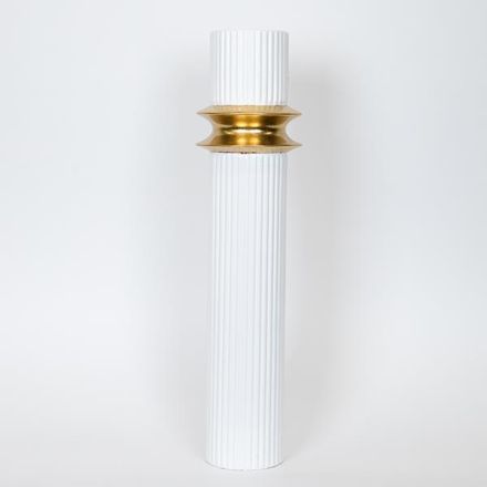 VASE METALLIC GOLD - WHITE 15x15x61cm